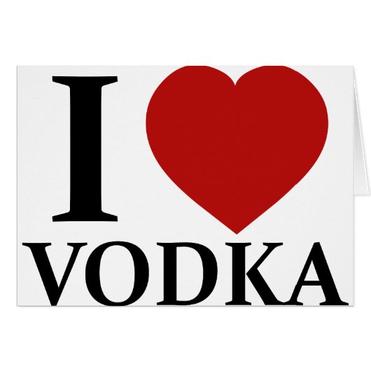 I Love Vodka Cards (Front Horizontal)