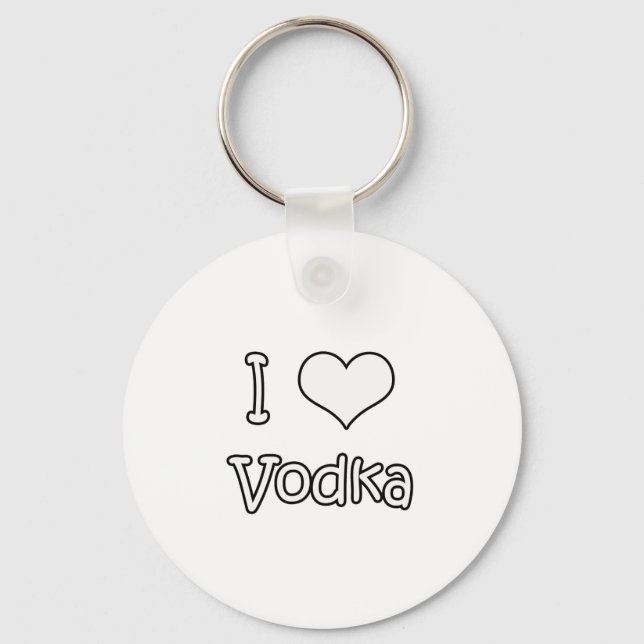 I Love Vodka Keychain (Front)