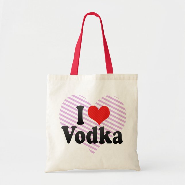 I Love Vodka Tote Bag (Front)