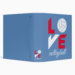 I Love volleyball 3 Ring Binder