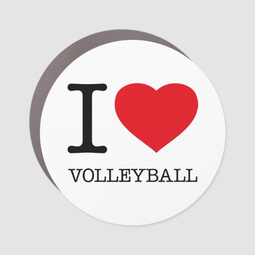 I LOVE VOLLEYBALL CAR MAGNET