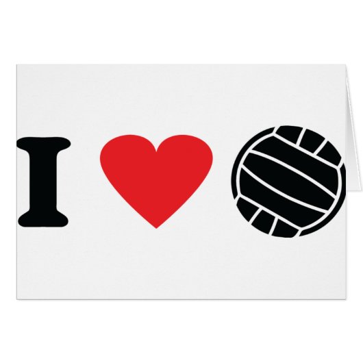 I love volleyball cards (Front Horizontal)