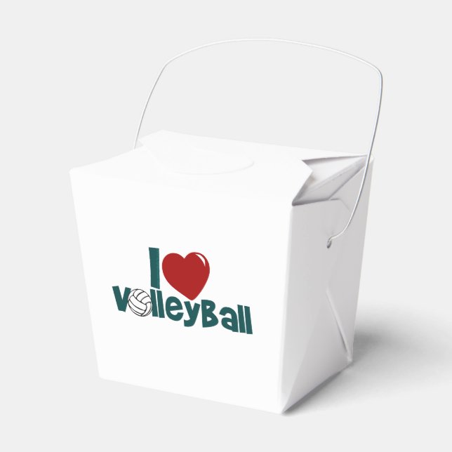 I Love Volleyball Favor Boxes (Front Side)
