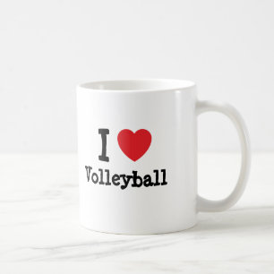 I love Volleyball heart custom personalized Coffee Mug