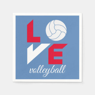 I Love volleyball Napkins