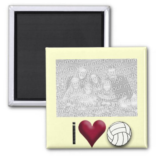 i love volleyball PHOTO MAGNET