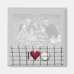 I love volleyball photo magnet
