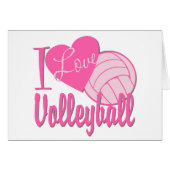 I Love Volleyball Pink (Front Horizontal)