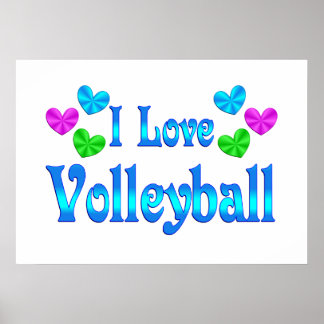 Love Volleyball Posters | Zazzle