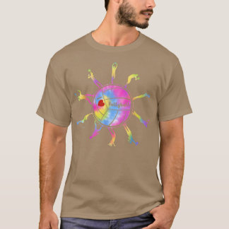 I Love Volleyball Sport Tie Dey Volleyball Fans Te T-Shirt