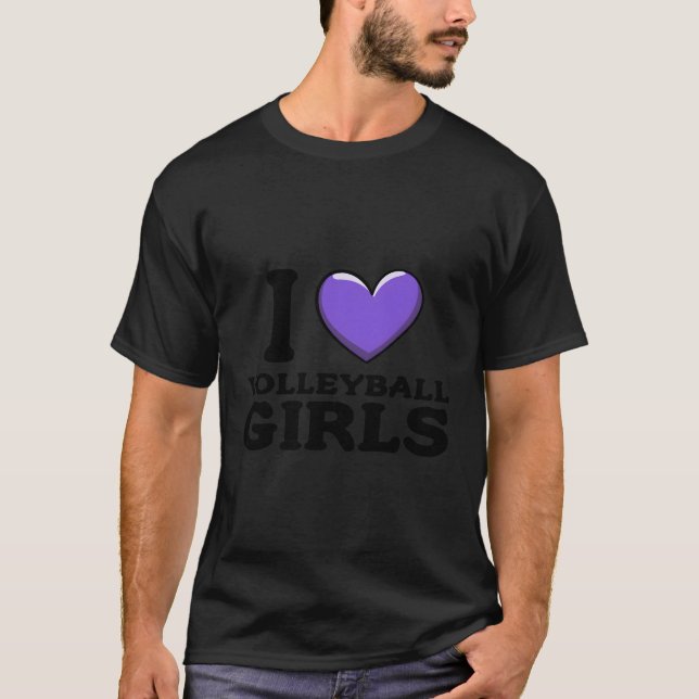 I Love Volleyball T-Shirt (Front)