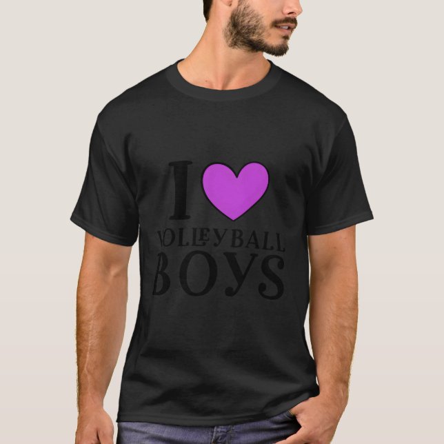 I Love Volleyball T-Shirt (Front)