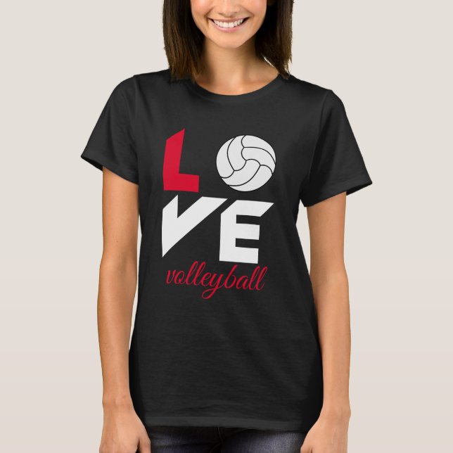 I Love volleyball T-Shirt (Front)