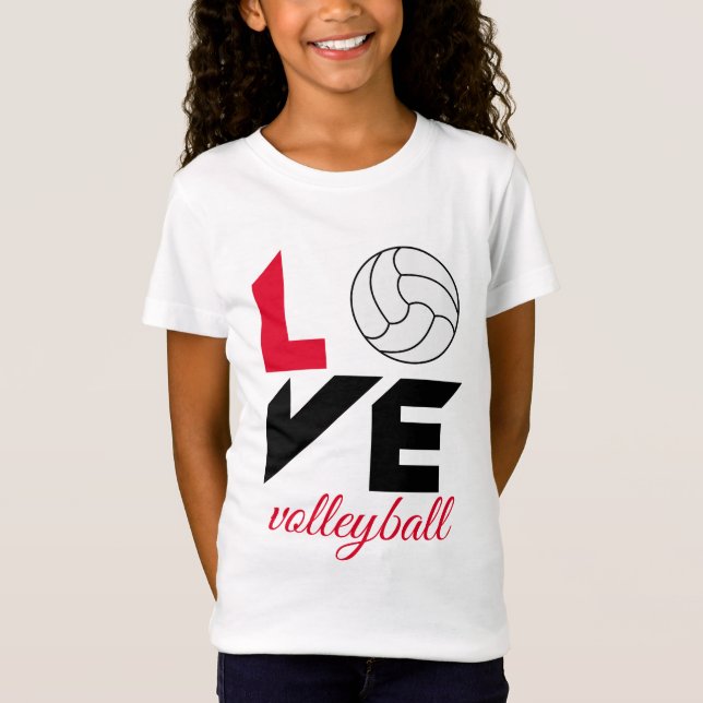 I Love volleyball T-Shirt (Front)