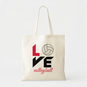 I Love volleyball Tote Bag