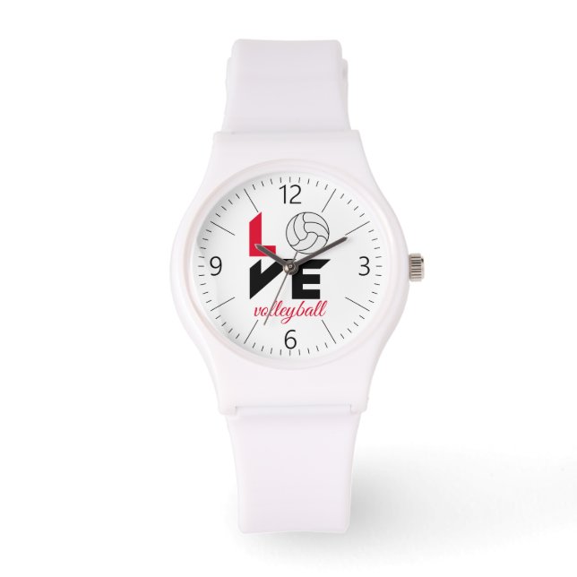 I Love volleyball Watch (Front)