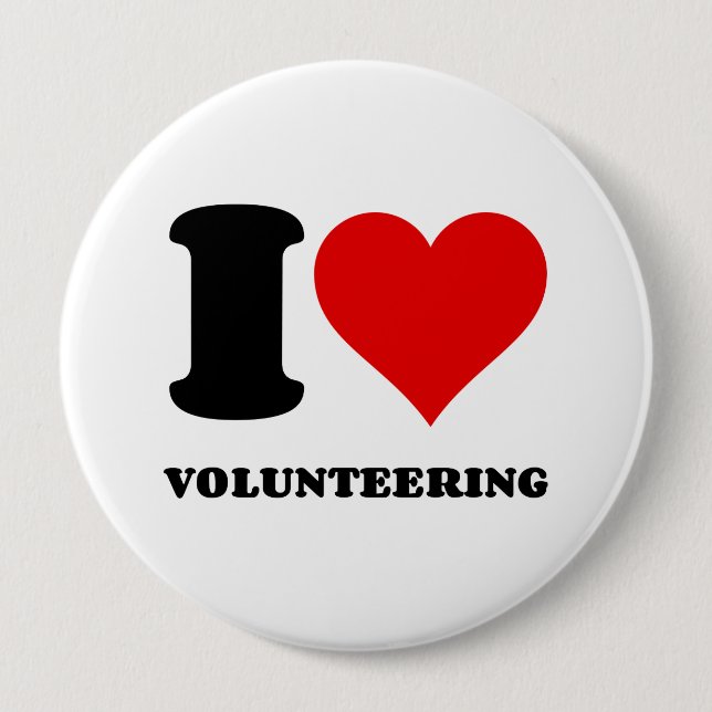 I LOVE VOLUNTEERING BUTTON (Front)