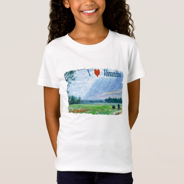 I Love Voronino (a village in Russia) T-Shirt (Front)