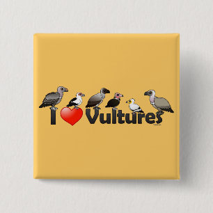 I Love Vultures (Africa) Pinback Button