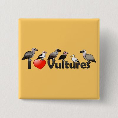 I Love Vultures (Africa) Pinback Button
