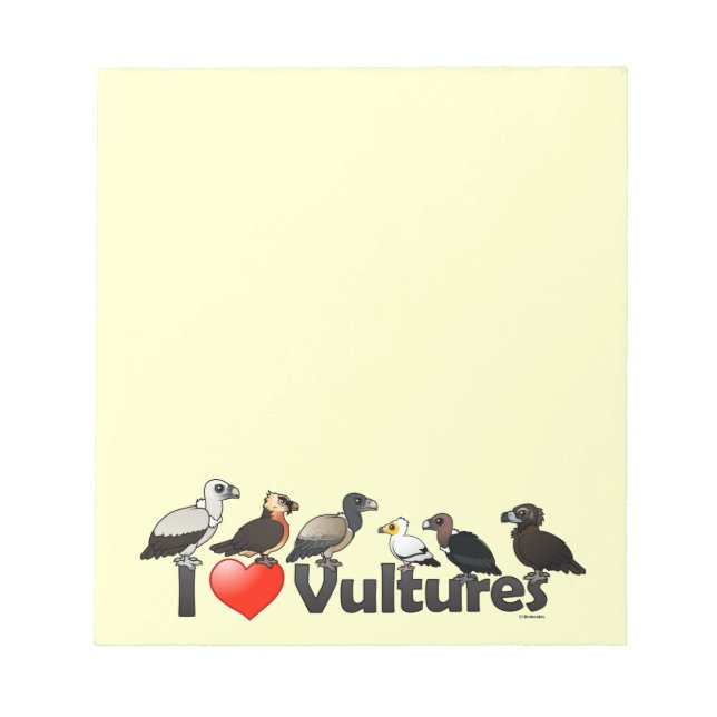 I Love Vultures (Eurasia) Notepad (Front)