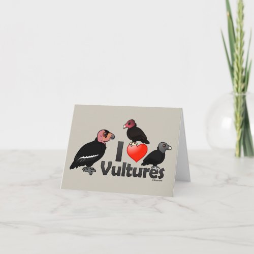 I Love Vultures North America Card