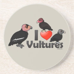 I Love Vultures (North America) Sandstone Drink Coaster