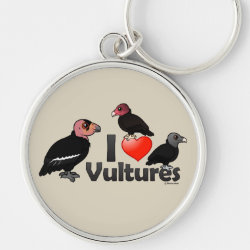 I Love Vultures (North America) Premium Round Keychain