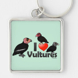 I Love Vultures (North America) Premium Square Keychain