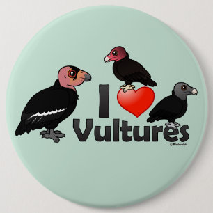 I Love Vultures (North America) Pinback Button