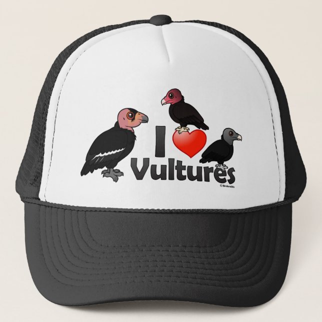 I Love Vultures (North America) Trucker Hat (Front)