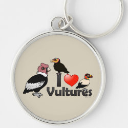 I Love Vultures (South America) Premium Round Keychain