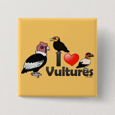 I Love Vultures (South America) Pinback Button