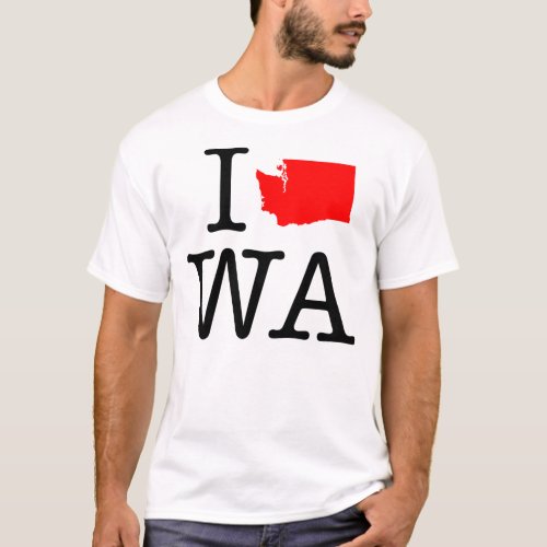I Love WA Washington T_Shirt