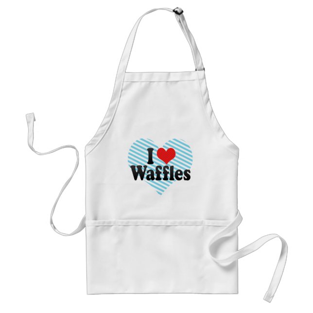 I Love Waffles Adult Apron (Front)