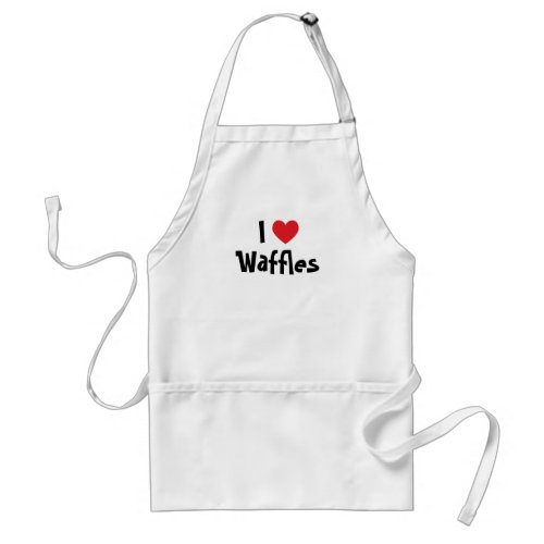 I Love Waffles Adult Apron