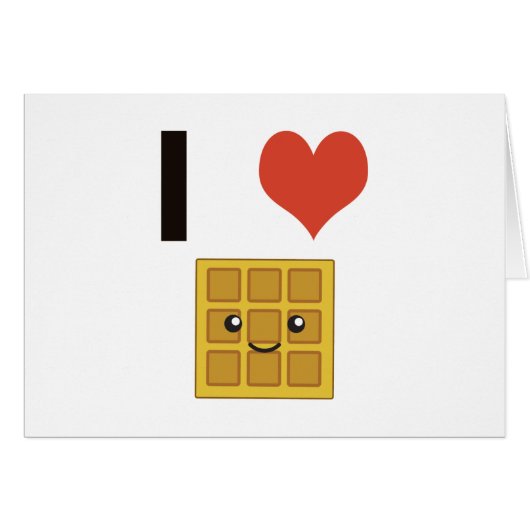 I love Waffles Cards (Front Horizontal)