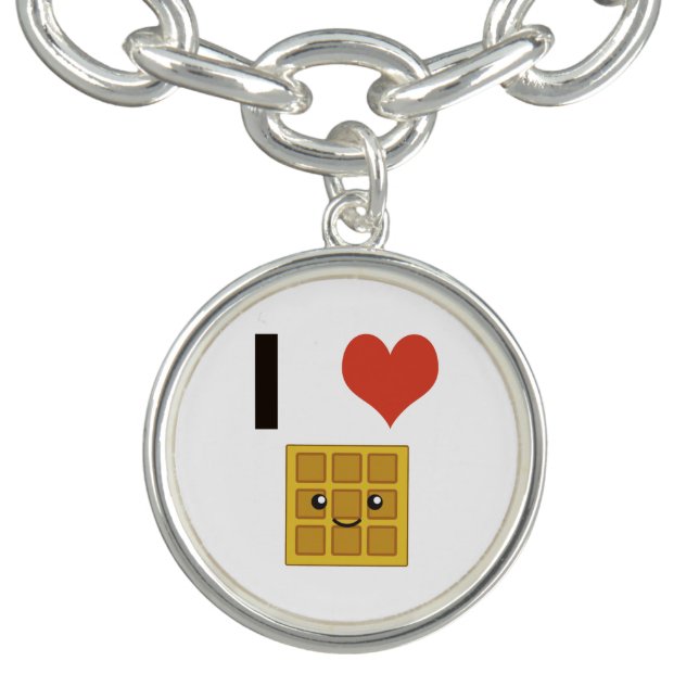 I love Waffles Charm Bracelet (Design)