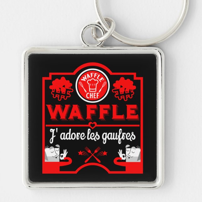 I love Waffles Keychain (Front)