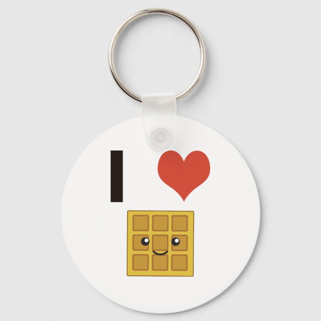 I love Waffles Keychain (Front)