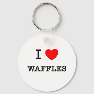 I Love Waffles Keychain