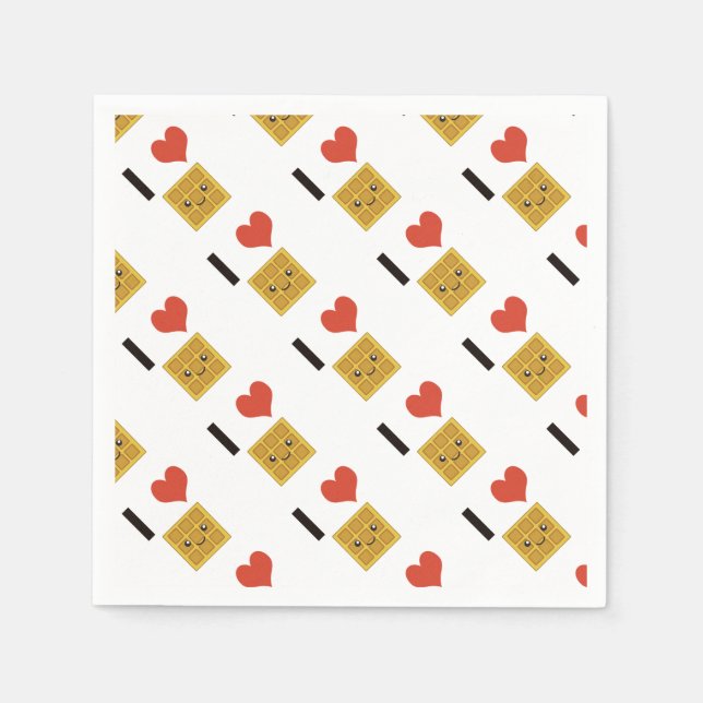I Love Waffles Napkins (Front)
