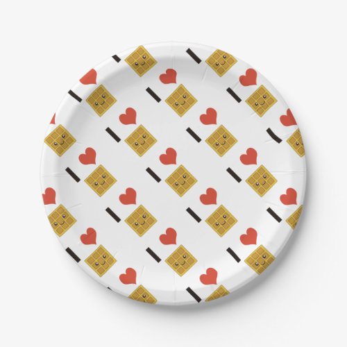 I Love Waffles Paper Plates