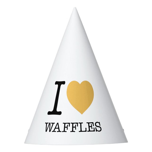 I LOVE WAFFLES PARTY HAT (Front)