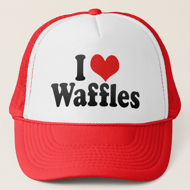 I Love Waffles Trucker Hat (Front)