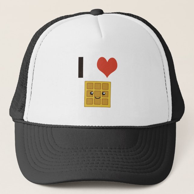 I love Waffles Trucker Hat (Front)