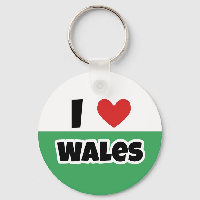 I love Wales Keychain (Front)
