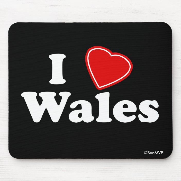 I Love Wales Mouse Pad