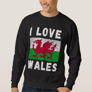 I Love Wales Vintage Welsh Wales Family Travel Sou Sweatshirt