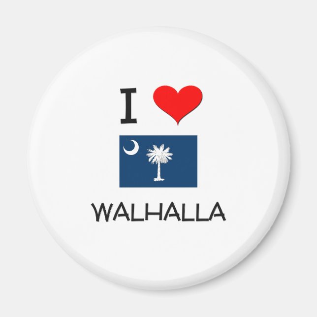 I Love Walhalla South Carolina Magnet (Front)